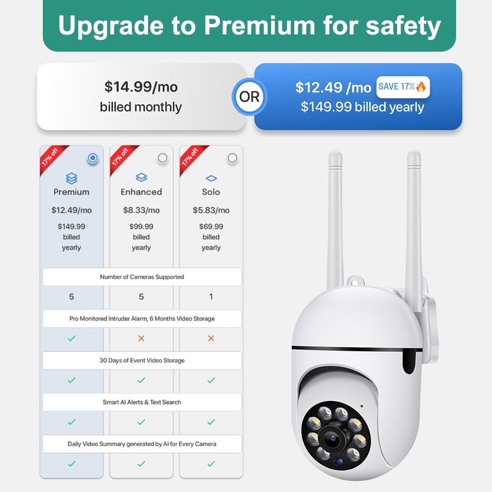 4-Pack 1080P Outdoor WiFi PTZ Security Camera, 2.4G & 5GWiFi, Auto Tracking, 2 Way Audio, Spot Night Vision,support SD Card & Cloud Storage, Indoor/Outdoor CCTV Camera for Baby/Elderly