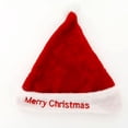 thumbnail image 2 of Ganfancp Christmas Decoration Supplies High Grade Christmas Short Plush Hat Christmas Supplies Adult Christmas Hat Party Dress Up Ofertas Del Día 1X Gorro de Navidad con Letras Rojas, 2 of 6