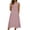 Pink-dresses for women, variant on RongHuan Linen Dress for Women Summer Sleeveless Sundress Crew Neck Tank Dress Loose Comfy Dresses with Pockets