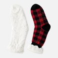 thumbnail image 5 of Slipper Socks for Women with Grippers Non Slip Fuzzy Grip Winter Warm Cozy Thick Comfy Soft Fleece Cabin Socks, 5 of 6