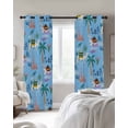 thumbnail image 4 of Desert Landscape Blackout Curtains for Bedroom Living Room Darkening Curtains 90 Inch Cute Camels Palm Trees Houses Leaves Blue Black Out Window Curtain Privacy Window Treatment Drapes 52"x90"x2, 4 of 9
