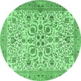 thumbnail image 1 of Ahgly Company Indoor Round Persian Emerald Green Traditional Area Rugs, 5' Round, 1 of 4