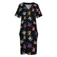 thumbnail image 4 of Vestido de fiesta elegante y lujoso con bolsillos sueltos y estampados de Stardrop Pride para mujer., 4 of 7