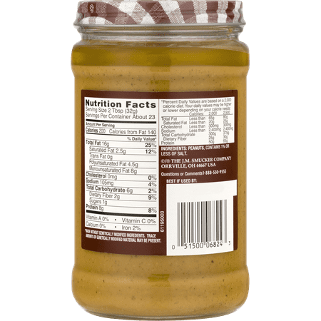 Smucker S Natural Peanut Butter Creamy Oz Smucker S Natural Peanut Butter Creamy Oz