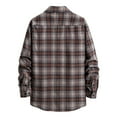 thumbnail image 2 of SWSMCLT Men's Plaid Shirts Button Down Flannel Shirt Cotton Casual Button Up Classic Soft Long Sleeve Top Casual Fashion Style7 Large, 2 of 4