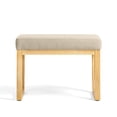 thumbnail image 6 of GZXS 25.5" Cushioned Shoe Bench with Solid Wood Legs, Brown Loop Yarn Upholstered Seat, Modern Minimalist Compact Entryway Bench for Shoe Changing and Extra Seating, Easy Assembly, 6 of 8