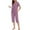 Purple, variant on Fashion 2 Piece Sets for Women Summer Plus Size Casual Loose Solid Round Neck Short Sleeved Capris Home Set Pajamas And Pajamas