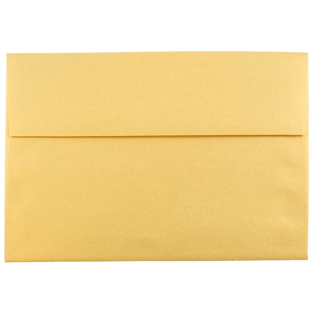 JAM A8 Envelopes, 5.5x8.1, Gold Metallic, 50/Pack - Walmart.com ...