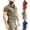 Army Green, variant on Frnrwgo Mens Jumpsuit Solid Color Short Sleeve Lapel Button Pocket Workwear Coveralls Breathable Lightweight Set