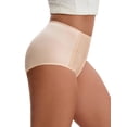thumbnail image 4 of INSPIRE CHIC Women's Floral Lace Briefs Panties Breathable Comfortable Mid Rise Underwear Beige L, 4 of 4