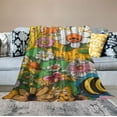 thumbnail image 2 of Nawypu Psychedelic Trippy 60s 70s Mushroom Hippie Doodle Blanket Soft Warm Lightweight Throw Blanket Cozy Plush Bed Blanket for Bedroom Living Rooms Sofa Couch Bed Gifts, 2 of 6