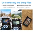 thumbnail image 5 of LBW Cámara de salpicadero profesional para motocicleta, Apple Carplay inalámbrico, Android Auto, TPMS, cámara frontal y trasera HD 1080P (chip IMX307), DVR para motocicleta, sensor G, pantalla táctil, 5 of 5