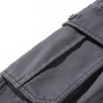 thumbnail image 4 of WREESH Men's Cargo Pants Lamb Fleece Pants Slim Plus Fleece Straight Tube Pants Mid Waist Pencil Pants Cotton Pants Long Pants Trousers Dark Gray, 4 of 9
