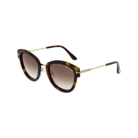 Tom Ford Women's Gradient FT0574-52G-52 Brown Oval Sunglasses