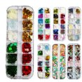 thumbnail image 1 of D-GROEE 1 Box Snowflake Nail Art Glitter Sequins 12 Colors 3D Holographic Snowflake Nail Decals Flakes for Nails Manicure Paillettes Ultrathin Glitters Nail Art Supplies for Women Nail Art Decoration, 1 of 8