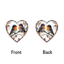 YiJuHui 1pcs Valentine's Day Love Birds Acrylic Hanging Ornament - Romantic Garden Decor for Couples, Anniversary Gift, Window & Porch Decoration