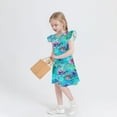 thumbnail image 4 of ATOGUTA Size 3T-10 Dresses for Toddler Girls Ruffle Sleeve Summer Clothes A-Line Cute Midi Casual Beach Sundress Multicolor, 4 of 5