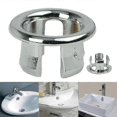 thumbnail image 1 of ZHAOCHENG Anillo embellecedor para desbordamiento de lavabo de baño, tapa de orificio cromada, insertos superiores, tapa redonda, 1 pieza, 1 of 5