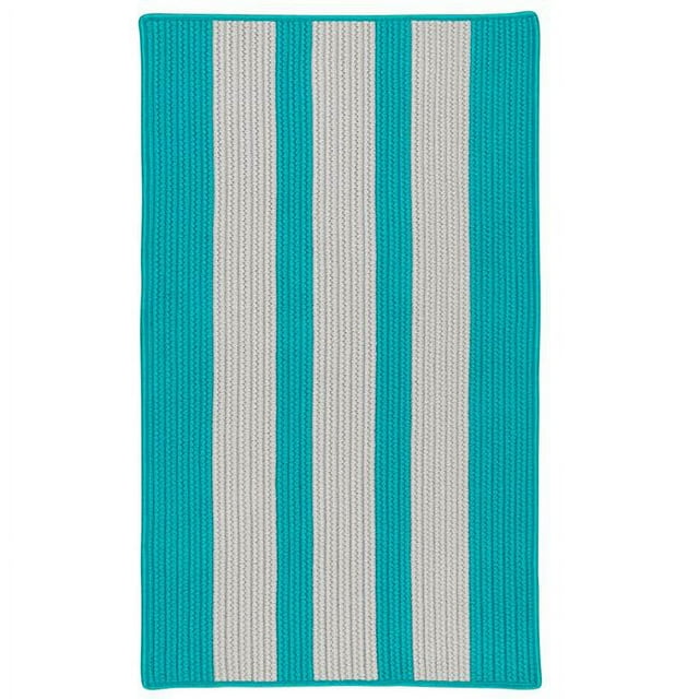 Colonial Mills Tapis EV37R024X036S Everglades Bande Verticale Zone Tressée Tapis Turquoise - 2 x 3 Pi.
