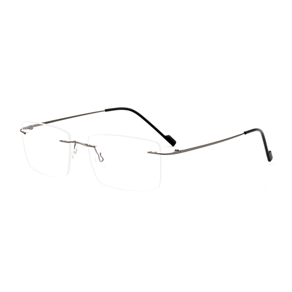 Spectacles Mens Titanium Alloy Ultralight Rimless Eyeglass Frames ...