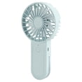 thumbnail image 4 of Mini ventilador de mano con gancho telescópico y carga USB para viajes, oficina y habitación, 4 of 8