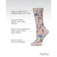 thumbnail image 3 of MeMoi Musical Notes Bamboo Blend Crew Sock - Womens - Female, 9-11, Hemp Heather, 3 of 8