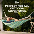 thumbnail image 2 of Bliss Hammocks Caribbean Hammock with Pillow and Hardware, 48 Inch Wide, Candy Stripe, 2 of 17