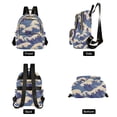 thumbnail image 4 of FORMRS Mini Backpack Purse for Women Travel Daypack Casual Shoulder Bag, Blue Wave Pattern, 4 of 7