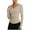 Khaki, variant on Chbgutlmr Workout Tops for Women Notched V Neck Long Sleeve Ruched Skinny Running Yoga Gym Exercise Shirts