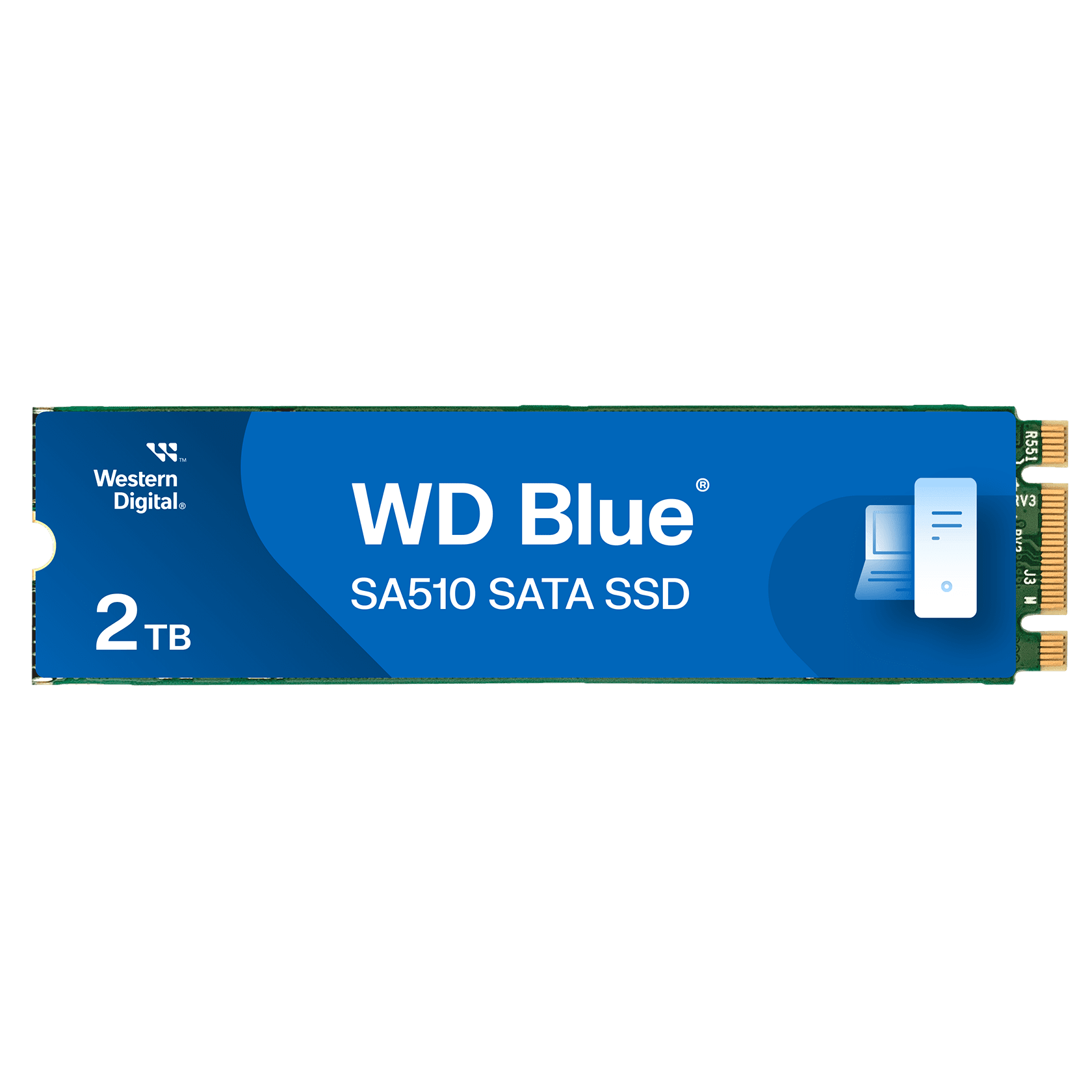 Western Digital 2TB WD Blue SA510 SATA SSD, Internal M.2 2280 Solid State Drive - WDS200T3B0B-00C7C0