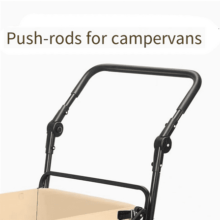 Foldable Folding Cart Push Handle Extendable Trolley Accessories Wagon Equipment