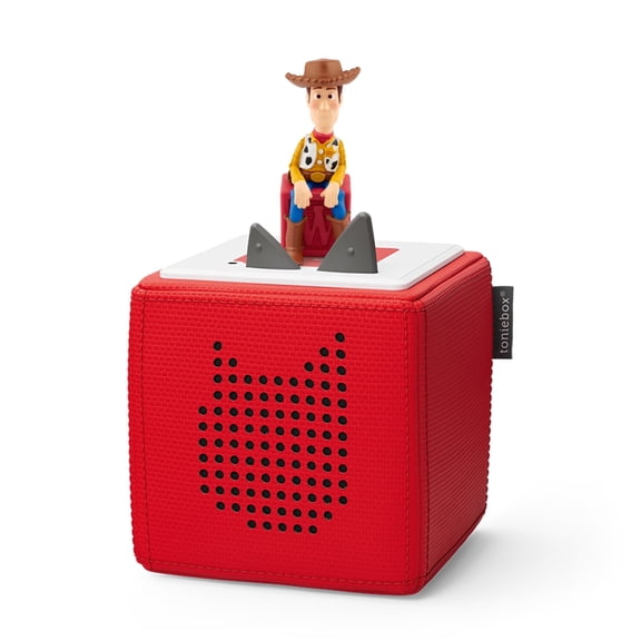 tonies Disney Toniebox 1 Screen-Free Audio Player Starter Set with Woody from Toy Story Age Group 3 , Red