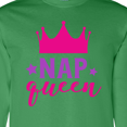 thumbnail image 4 of Inktastic Nap Queen, Princess, Crown, Stars, Sleep, Sleeping Long Sleeve T-Shirt, 4 of 5