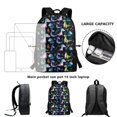 thumbnail image 6 of Uourmeti Durable 17 Inch Backpack for Work Tourism, Smooth Zippers Side Mesh Pockets Large Capacity Daypack, Colorful Dinosaur Pattern, 6 of 6