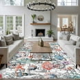thumbnail image 3 of Shell Starfish Coastal Area Rugs 5'x8', Washable Small Throw Rugs for Classroom Bedroom, Nautical Ocean Summer Beach Indoor Outdoor Rug Non-Slip Low Pile Carpet Runner Reversible Floor Mats, 3 of 8