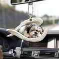 thumbnail image 2 of Lhasa Apso Car Ornament – 2D Flat Pet Lover Gift, Rearview Mirror & Xmas Tree Décor, 2 of 4