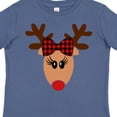 thumbnail image 4 of Inktastic Cute Girl Reindeer with Buffalo Plaid Bow Boys or Girls Toddler T-Shirt, 4 of 5