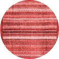 thumbnail image 1 of Ahgly Company Indoor Round Abstract Red Modern Area Rugs, 3' Round, 1 of 4