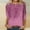 Pink, variant on Fznquz 3/4 Sleeve Womens Shirts Sequin Purple Sparkly T-Shirt Crew Neck Loose Casual Fashion Blouses Women
