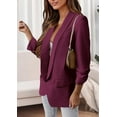 thumbnail image 3 of PRETTYGARDEN Womens Casual Blazer Spring Fall Fashion Long Sleeve Open Front Work Office Suit Jackets, 3 of 7