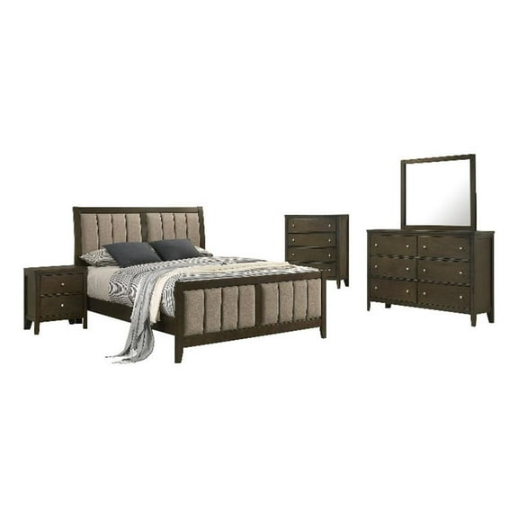 Wilkes 5-piece Eastern King Bedroom Set Dark Cocoa