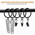 thumbnail image 4 of 30 PCS Curtain Rings, 1.5 Inch Curtain Rings Metal Drapery Ring for Curtain Rods Black, 4 of 7