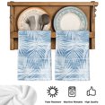 thumbnail image 5 of Blue Palm Leaves Kitchen Towels Set of 3, Summer Tropical Botanical Coastal Absorbent Dish Towels for Kitchen, Microfiber Hand Towel, Quick Drying Tea Towel for Cleaning Decorative Dishcloths, 5 of 7