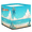 Multicolor 4, variant on CURLYOOT Summer Tropical Seaside Teal Cube Storage Bin, 13 x 13 x 13 Storage Cube Bins for Organizing, Fabric Foldable Baskets with Handles for Closet, Shelves, Clothes