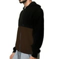 thumbnail image 4 of Handshe Men's Hooded Zip-Up Sweatshirt, Color-Block Casual Pullover with Kangaroo Pocket, Cozy Streetwear for Outdoor Activities,Plus Size, 4 of 4