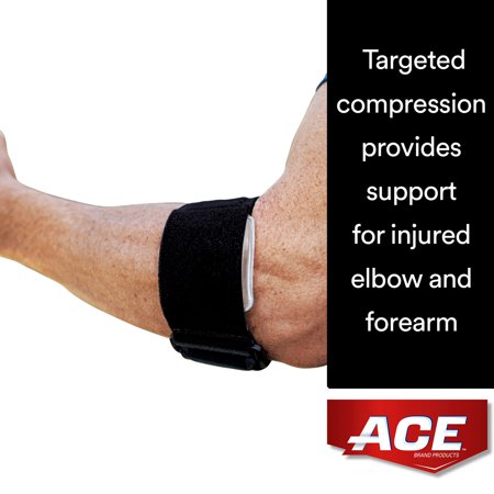 ACE Brand Tennis Elbow Support, Adjustable, Targeted Compression