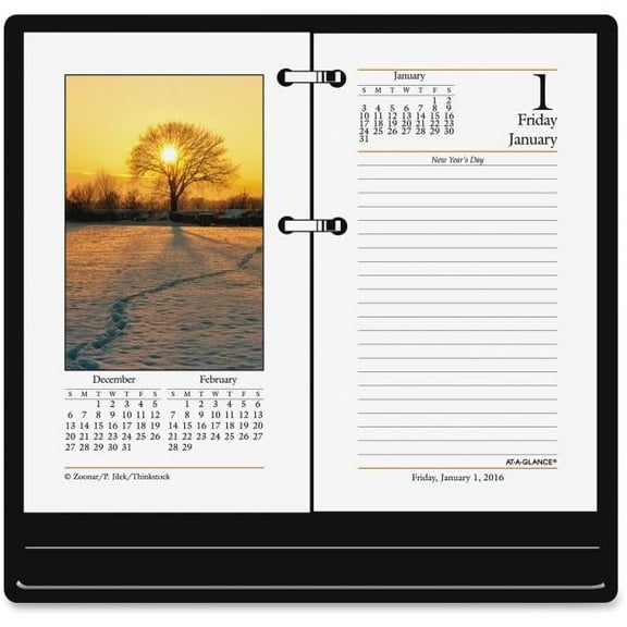 At A Glance AAGE41750 Photographic Desk Paper Calendar Refill
