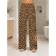 thumbnail image 6 of Pajama Pants for Women, Leopard Print Soft Breathable Sleepwear Lounge Pants with Pockets, 6 of 8