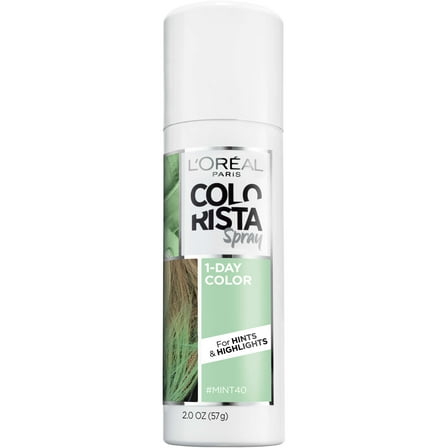 L'Oreal Paris Colorista 1 Day Hair Color Spray, 40 Pastel Mint, 2 oz