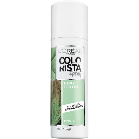 L'Oreal Paris Colorista 1 Day Hair Color Spray, 40 Pastel Mint, 2 oz